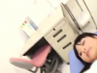 Adorable Japanese teen has a naughty nurse devouring her ju