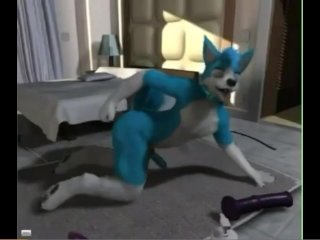 Blue dog solo anal