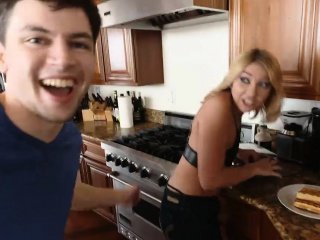 Teen whore pranks with a buttplug but then gets it anal